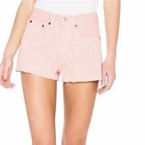 NWT REDONE x LEVIS the short in pastel pink Denim Shorts size 26-29
